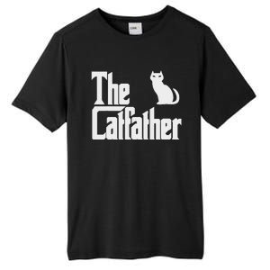 Funny The Catfather Fathers Day Cat Dad Pet Owner Gift Tall Fusion ChromaSoft Performance T-Shirt