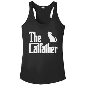 Funny The Catfather Fathers Day Cat Dad Pet Owner Gift Ladies PosiCharge Competitor Racerback Tank