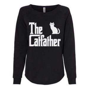 Funny The Catfather Fathers Day Cat Dad Pet Owner Gift Womens California Wash Sweatshirt