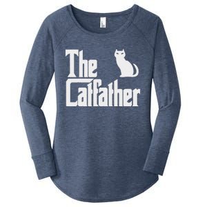 Funny The Catfather Fathers Day Cat Dad Pet Owner Gift Women's Perfect Tri Tunic Long Sleeve Shirt