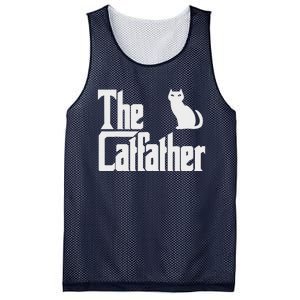 Funny The Catfather Fathers Day Cat Dad Pet Owner Gift Mesh Reversible Basketball Jersey Tank