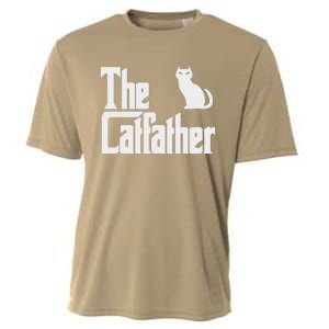 Funny The Catfather Fathers Day Cat Dad Pet Owner Gift Cooling Performance Crew T-Shirt