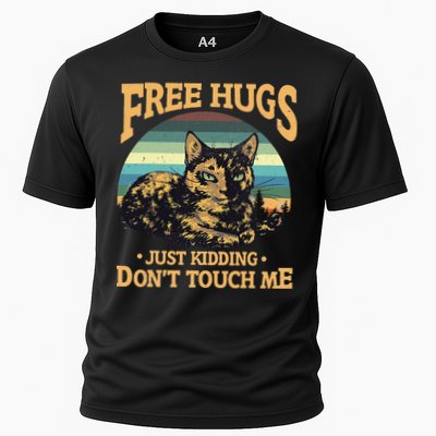 Free Tortoiseshell Cat Hugs Just Kidding Dont Touch Me Performance Shirt