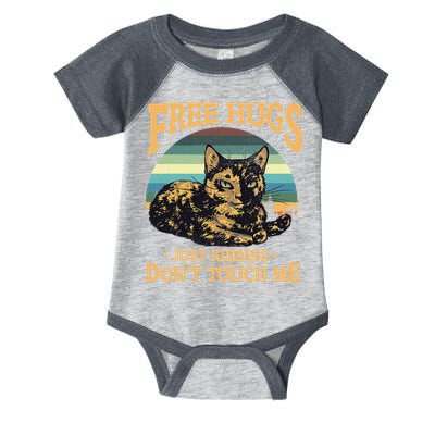 Free Tortoiseshell Cat Hugs Just Kidding Dont Touch Me Infant Baby Jersey Bodysuit