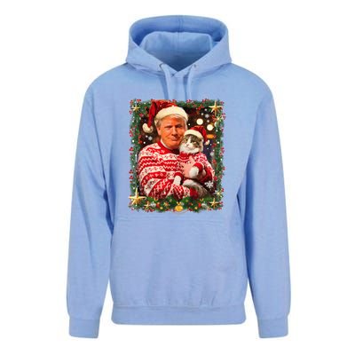 Funny Trump Christmas Sweater For Cat Lovers Ugly Xmas Sweatshirt Unisex Surf Hoodie