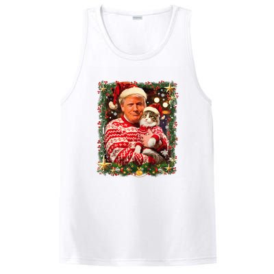 Funny Trump Christmas Sweater For Cat Lovers Ugly Xmas Sweatshirt PosiCharge Competitor Tank