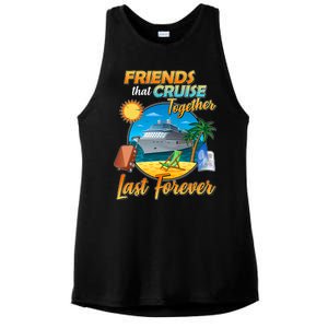 Friends That Cruise Together Last Forever Ladies PosiCharge Tri-Blend Wicking Tank