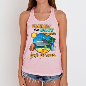 Friends That Cruise Together Last Forever Women's Knotted Racerback Tank