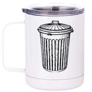 Fun Trash Can Meaningful Gift Garbage Day 12 oz Stainless Steel Tumbler Cup