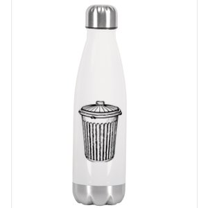 Fun Trash Can Meaningful Gift Garbage Day Stainless Steel Insulated Water Bottle