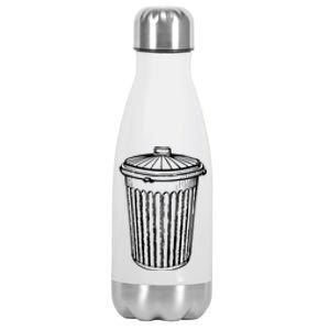 Fun Trash Can Meaningful Gift Garbage Day Stainless Steel Insulated Water Bottle