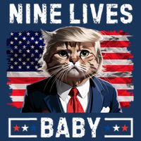 Funny Trump Cat 9 Lives Baby Nine Lives Cat 16 in Basic Backpack