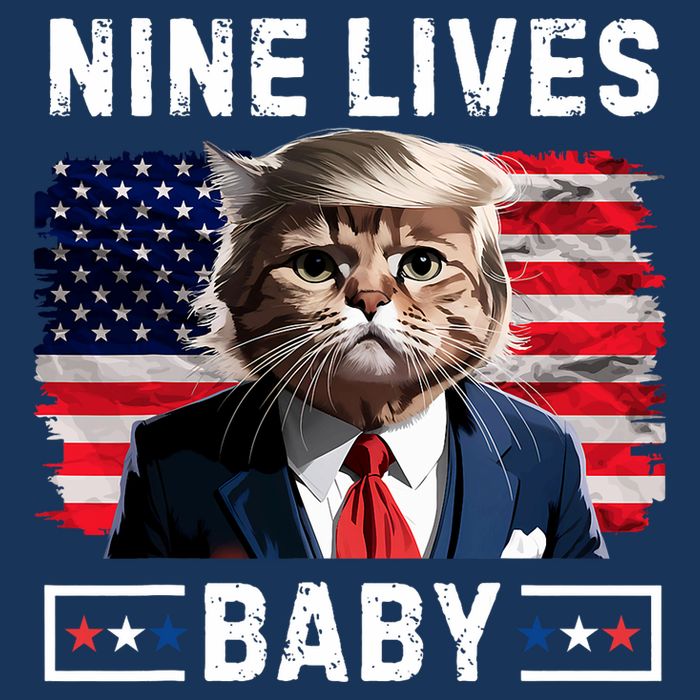 Funny Trump Cat 9 Lives Baby Nine Lives Cat 16 in Basic Backpack