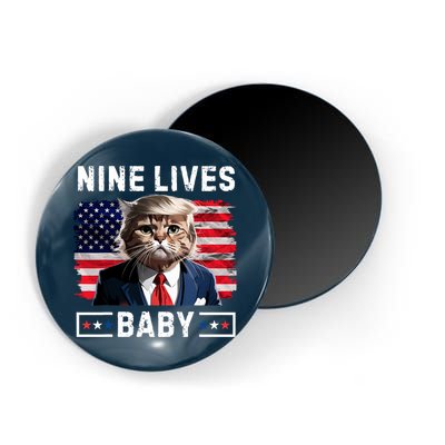 Funny Trump Cat 9 Lives Baby Nine Lives Cat Magnet
