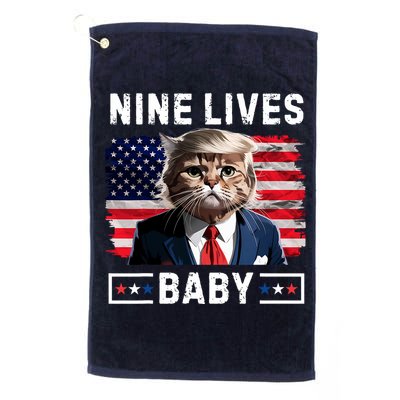 Funny Trump Cat 9 Lives Baby Nine Lives Cat Golf Towel