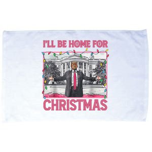 Funny Trump Christmas ILl Be Home For Christmas Microfiber Hand Towel