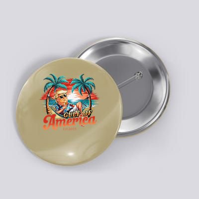 Funny Trump Chillin Summer Gulf Of Us America Est 2025 Button