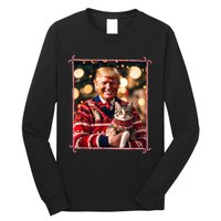 Funny Trump Christmas Sweater For Cat Lovers Long Sleeve Shirt