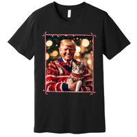 Funny Trump Christmas Sweater For Cat Lovers Premium T-Shirt