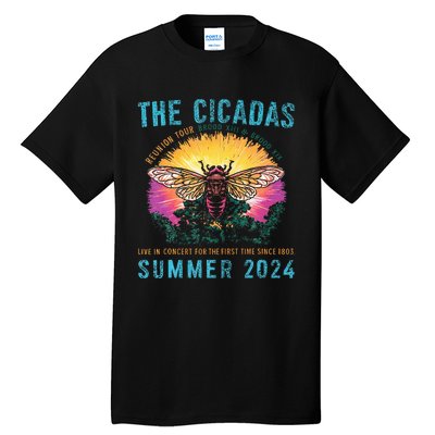 Funny The Cicadas Reunion Summer 2024 Tall T-Shirt