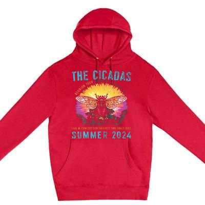 Funny The Cicadas Reunion Summer 2024 Premium Pullover Hoodie