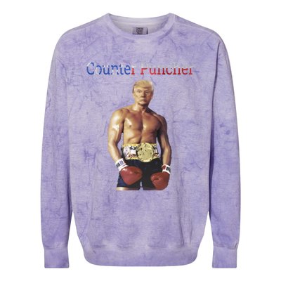 Funny Trump Counter Puncher Gorgeous Chest Trump Rocky Meme Gift Colorblast Crewneck Sweatshirt