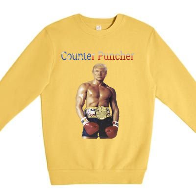 Funny Trump Counter Puncher Gorgeous Chest Trump Rocky Meme Gift Premium Crewneck Sweatshirt