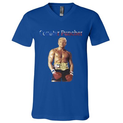 Funny Trump Counter Puncher Gorgeous Chest Trump Rocky Meme Gift V-Neck T-Shirt