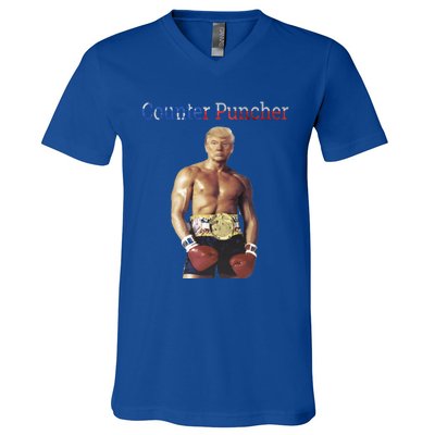 Funny Trump Counter Puncher Gorgeous Chest Trump Rocky Meme Gift V-Neck T-Shirt