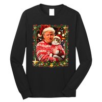 Funny Trump Christmas Sweater For Cat Lovers Long Sleeve Shirt