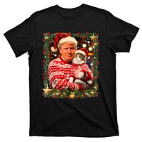 Funny Trump Christmas Sweater For Cat Lovers T-Shirt