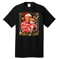 Funny Trump Christmas Sweater For Cat Lovers Tall T-Shirt