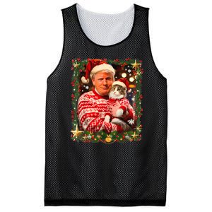 Funny Trump Christmas Sweater For Cat Lovers Mesh Reversible Basketball Jersey Tank