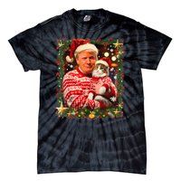 Funny Trump Christmas Sweater For Cat Lovers Tie-Dye T-Shirt