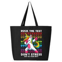 Funny Test Day Rock The Test Dabbing Unicorn 25L Jumbo Tote