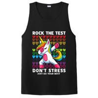 Funny Test Day Rock The Test Dabbing Unicorn PosiCharge Competitor Tank