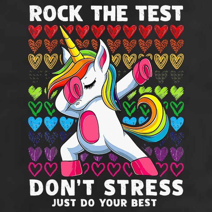 Funny Test Day Rock The Test Dabbing Unicorn Golf Towel