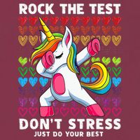 Funny Test Day Rock The Test Dabbing Unicorn 16oz Travel Tumbler