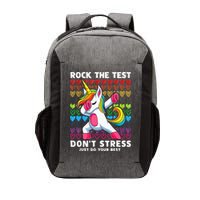 Funny Test Day Rock The Test Dabbing Unicorn Vector Backpack