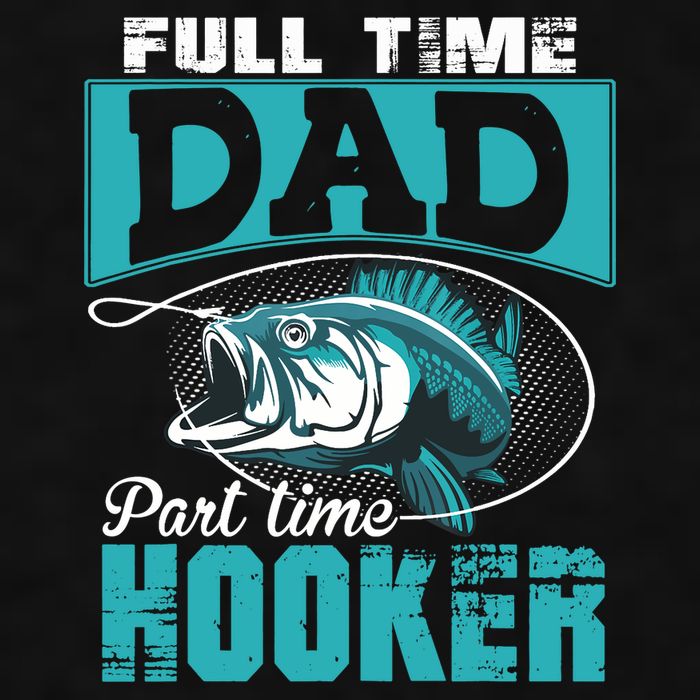 Full Time Dad Part Time Hooker - Funny Father's Day Fishing Ladies PosiCharge Tri-Blend Wicking Tank