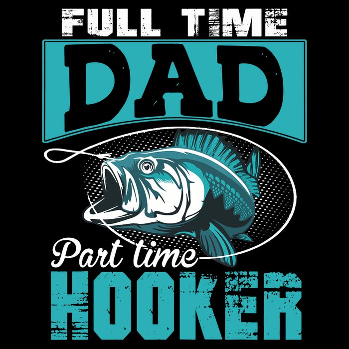 Full Time Dad Part Time Hooker - Funny Father's Day Fishing Wool Snapback Cap