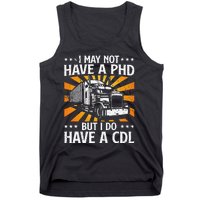 Funny Trucker Design For Wo CDL Truck Driver Trucking Tank Top