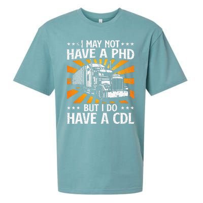 Funny Trucker Design For Wo CDL Truck Driver Trucking Sueded Cloud Jersey T-Shirt