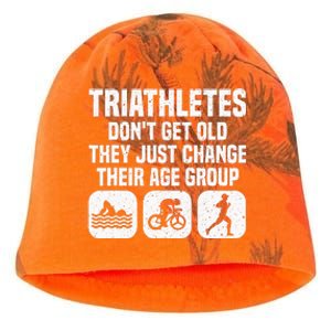 Funny Triathlon Design Women Triathletes Swim Bike Run Kati - Camo Knit Beanie