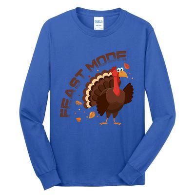 Funny Turkey Day Fall Feast Mode Gift Tall Long Sleeve T-Shirt