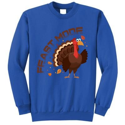 Funny Turkey Day Fall Feast Mode Gift Tall Sweatshirt