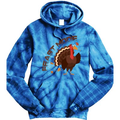 Funny Turkey Day Fall Feast Mode Gift Tie Dye Hoodie