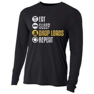 Funny Truck Driver Joke Saying Trucker Cooling Performance Long Sleeve Crew