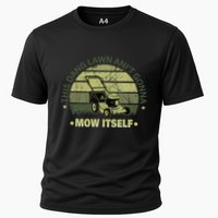 Funny This Dang Lawn Aint Gonna Mow Itself Grass Cutting Performance Shirt
