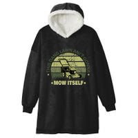 Funny This Dang Lawn Aint Gonna Mow Itself Grass Cutting Hooded Wearable Blanket